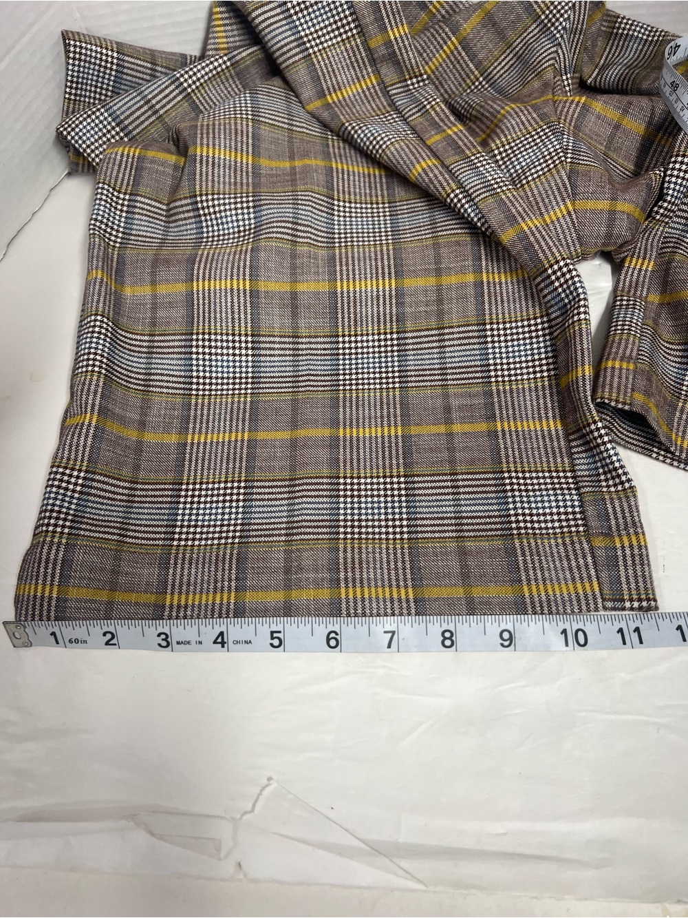 a new day Women’s Plaid High-Waist Wide Leg Pants Brown/Yellow Sz 2 - Picture 6 of 10